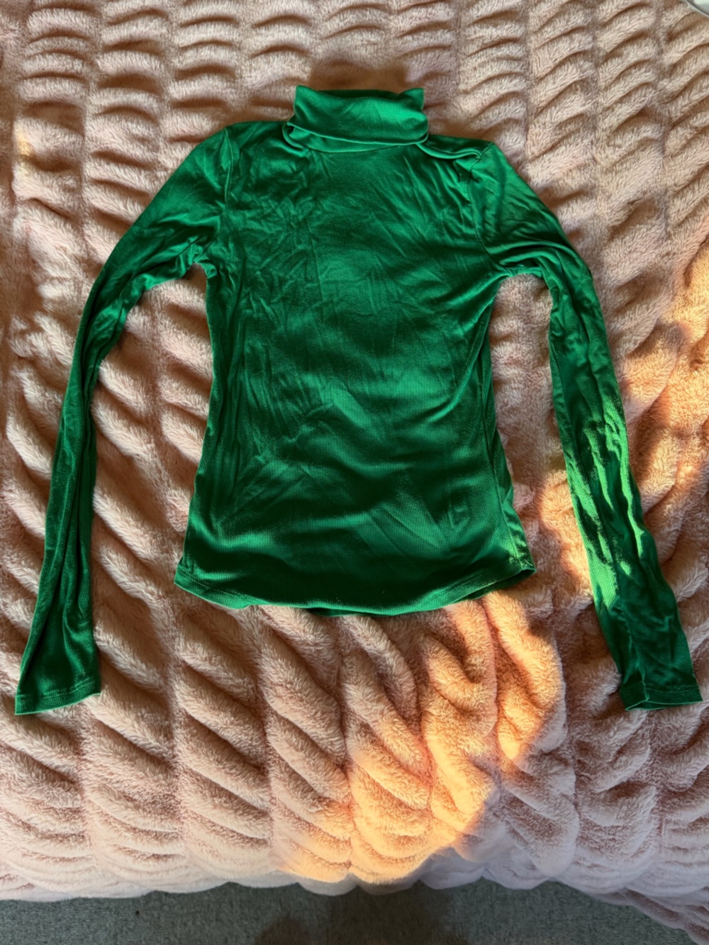 Aritzia Sunday Best Green Turtleneck Top